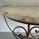 Mid-century floating wall console in wrought iron, 1950, Italy