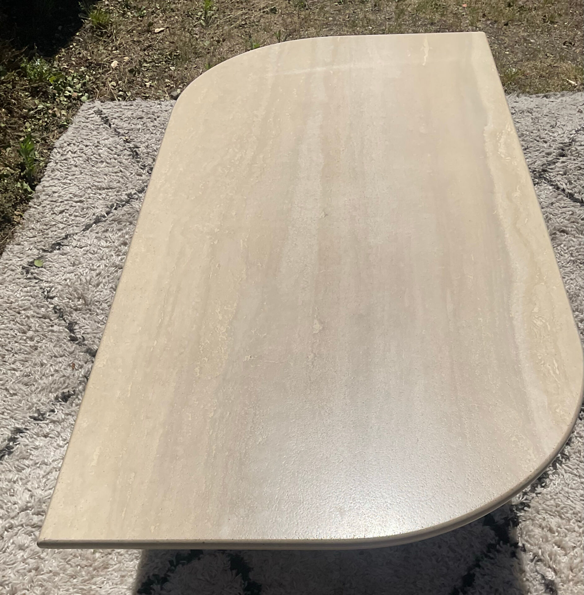 Table basse en travertin des années 70