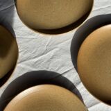 Set of 6 dessert plates in stoneware Village France D20