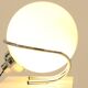Lampe de table globe en chrome et verre blanc, Italie, années 1970