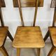 6 brutalist solid wood chairs, chalet decor, vintage