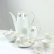 Service à thé Bohême en porcelaine et or, Tchécoslovaquie 1950s