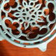 Blue enamelled cast iron flat