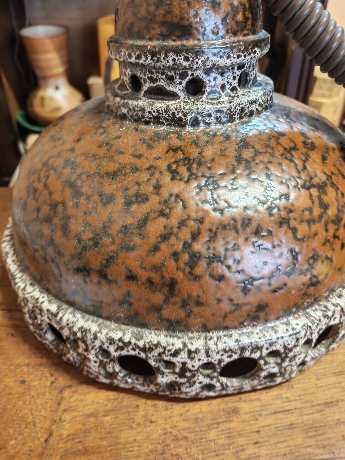 Suspension UFO Fat Lava in ceramic Germany 1960