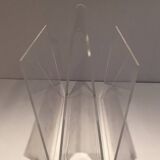 Acrylic magazine rack. Circa 1970.