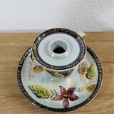 Bougeoir en verre moulé