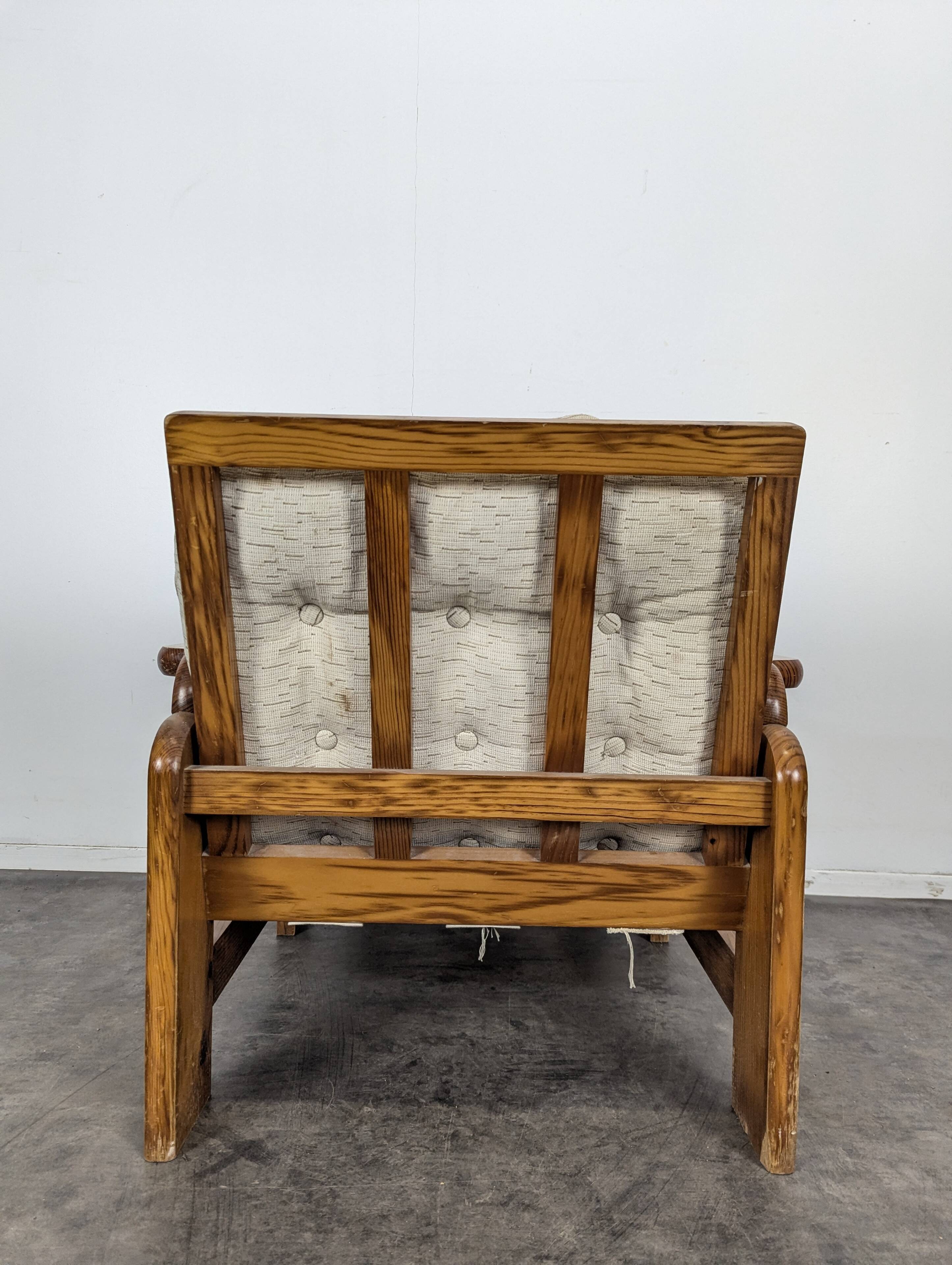 Chalet pine armchair