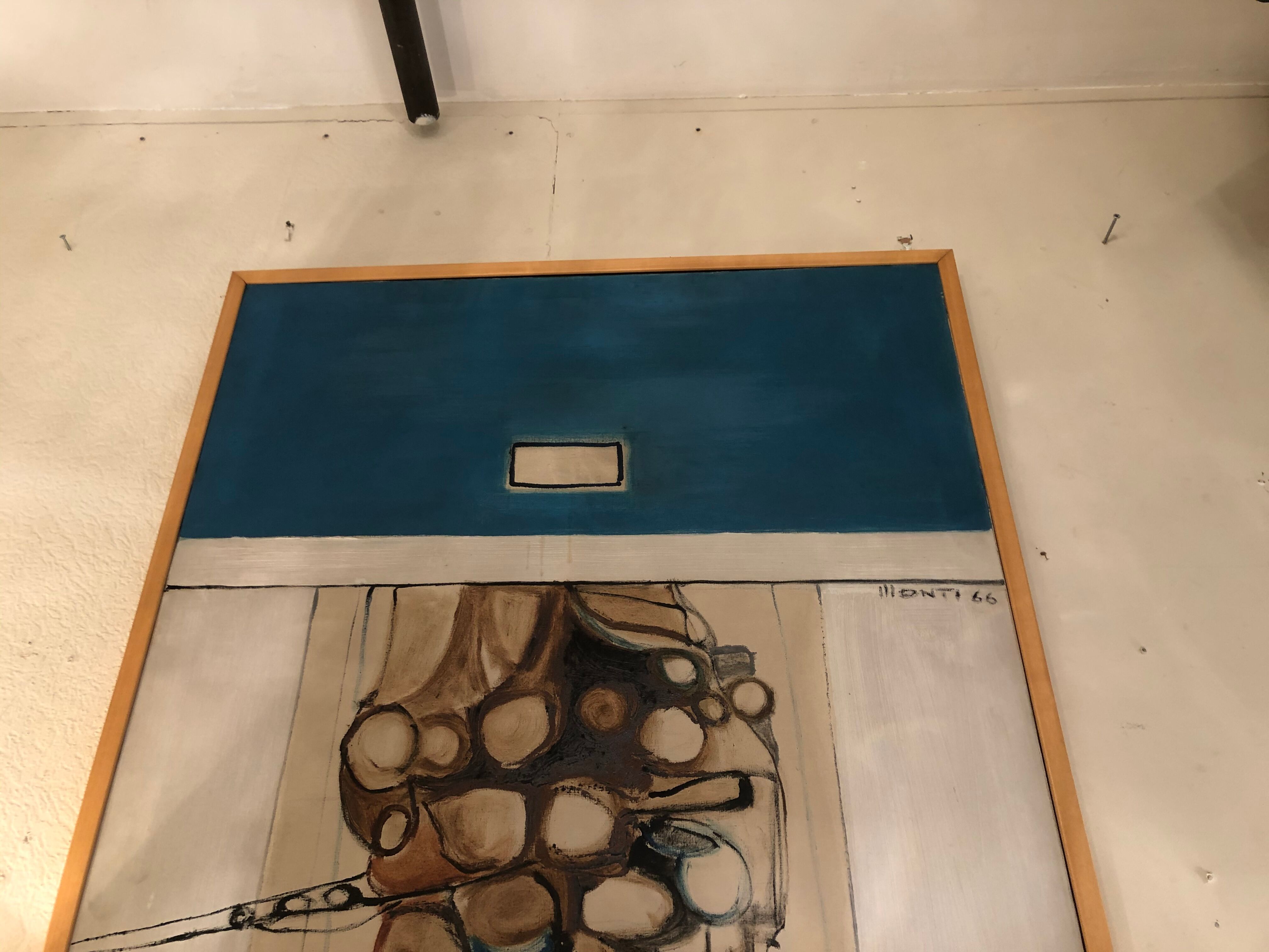 Contemporary painting framed and signed