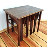 Set of five side tables, czechoslovakia, 1960s