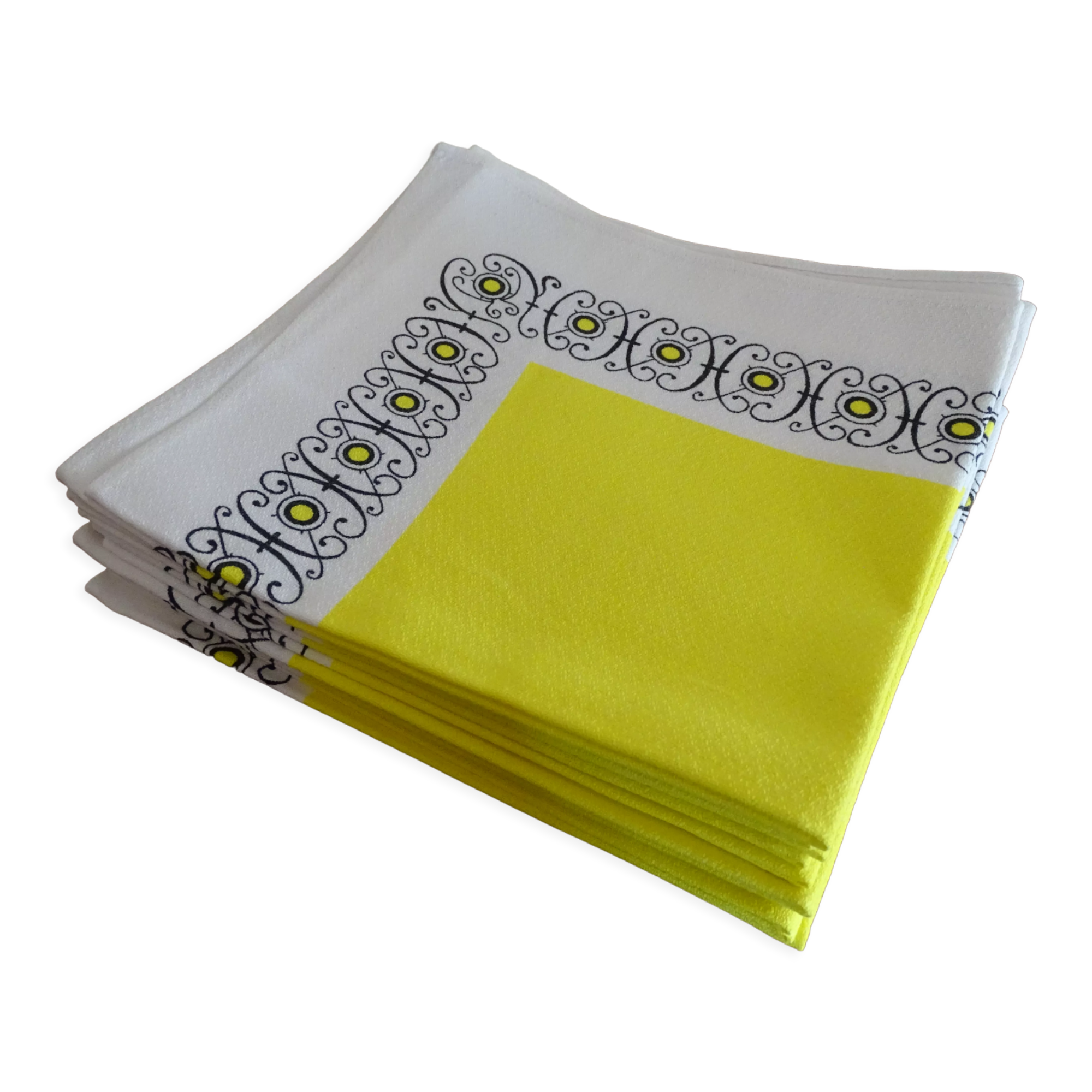 12 serviettes de table colorées en coton, 45 x 42 cm