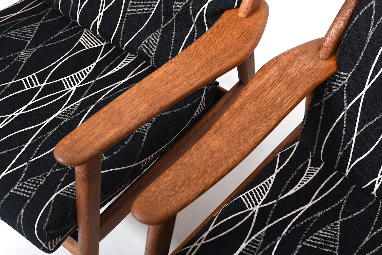 Pair of Danish Mid Century Easychairs by Nils Kofoed