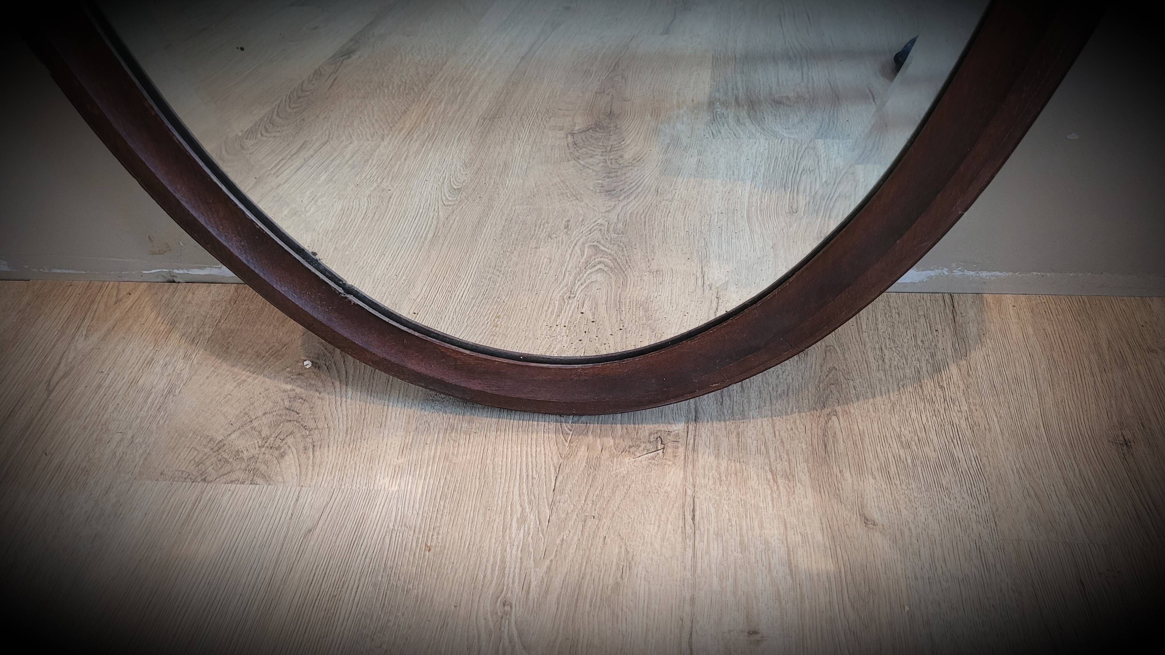 Miroir 58x84 ovale bois 1950
