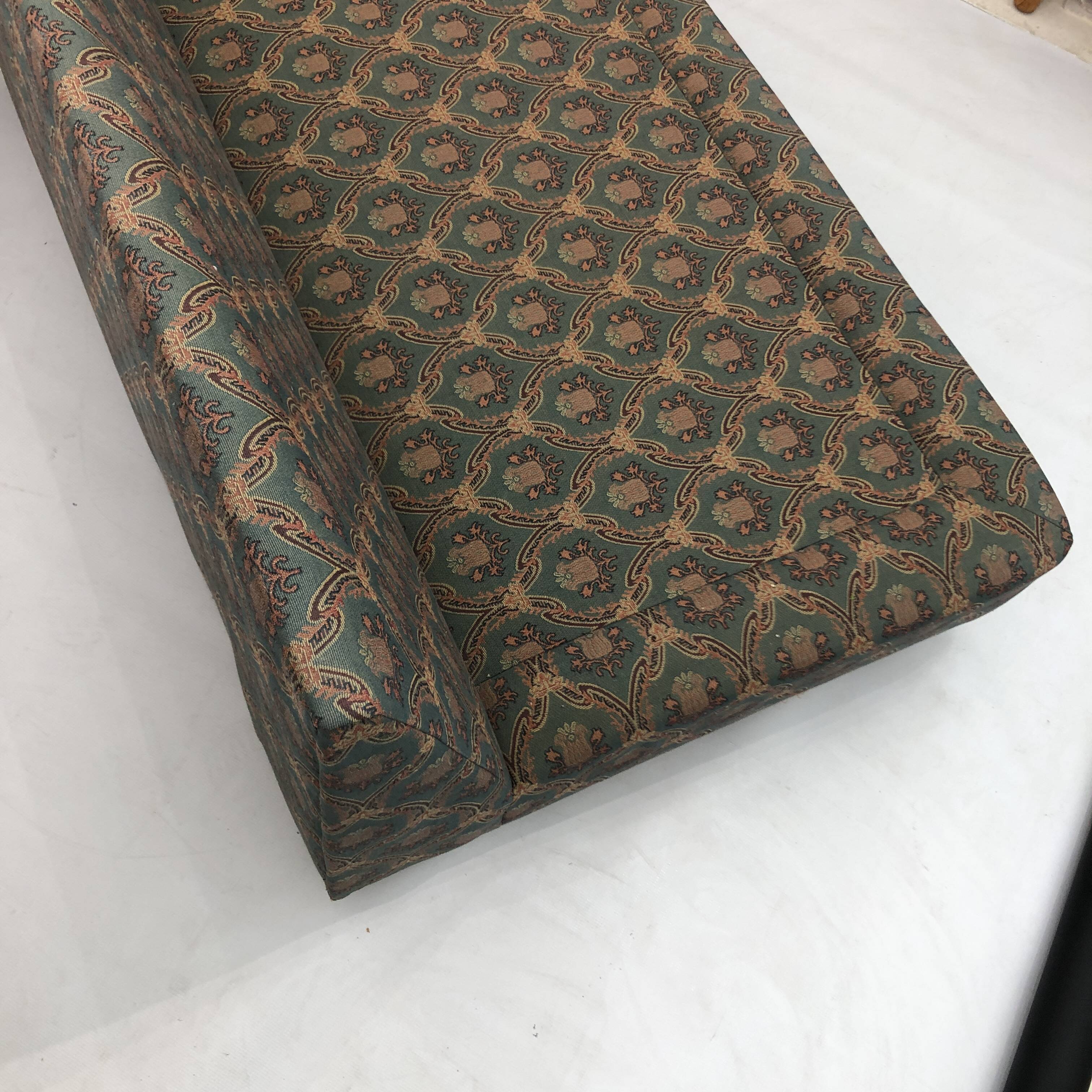 Low Tuxedo Two Seater Sofa On Wheels Mid Century Modern Settee 1960s Multicolour