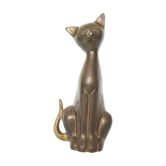 Brass cat Ht 19cm