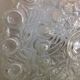 Round vintage bubbled glass ceiling light from the 60s and 70s