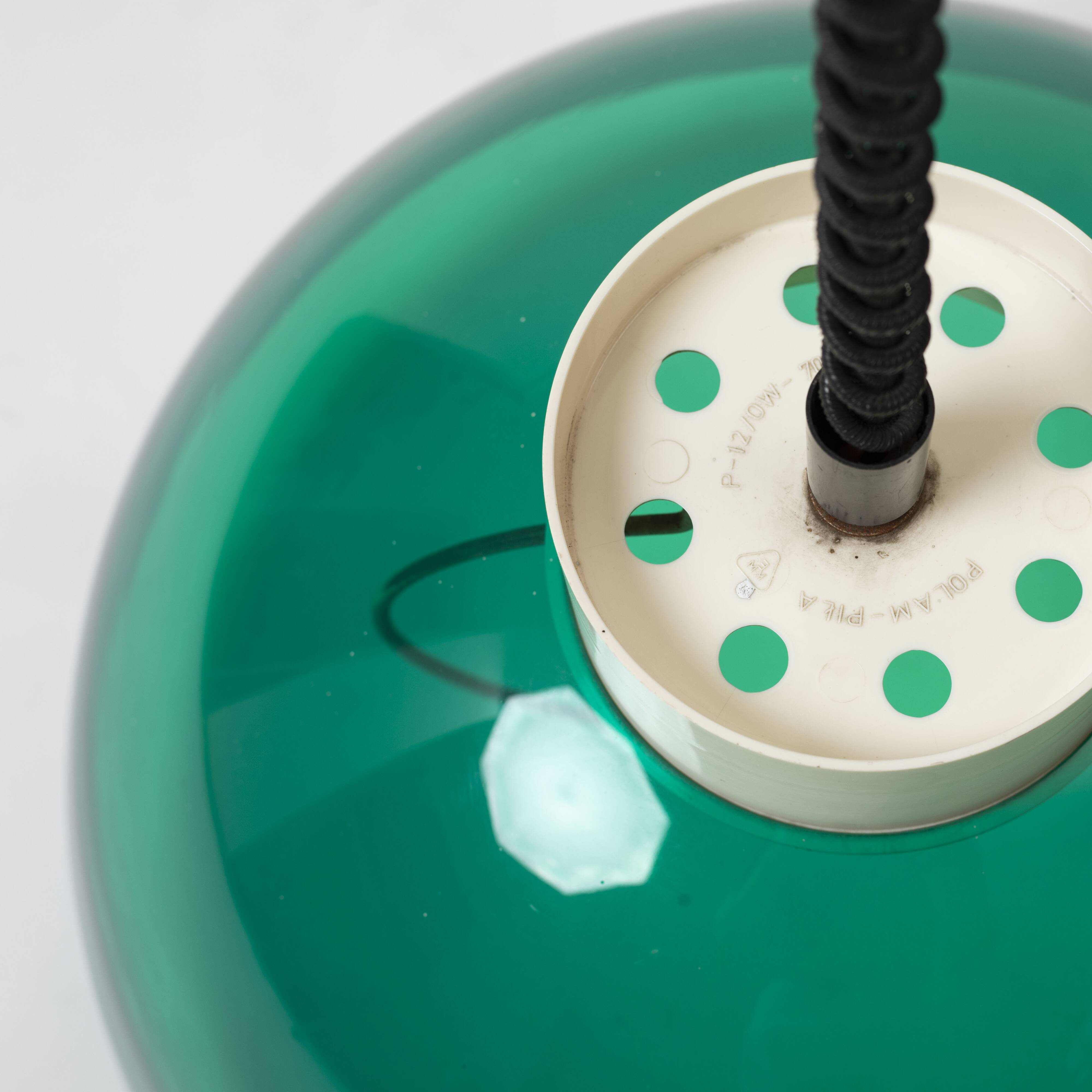 Space age pendant lamp by Polam, Poland, 1970s