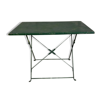 Folding metal garden table
