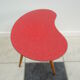 Table d'appoint des années 50 tripode en formica forme haricot