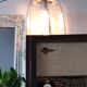 Suspension tulipe en verre biot transparent