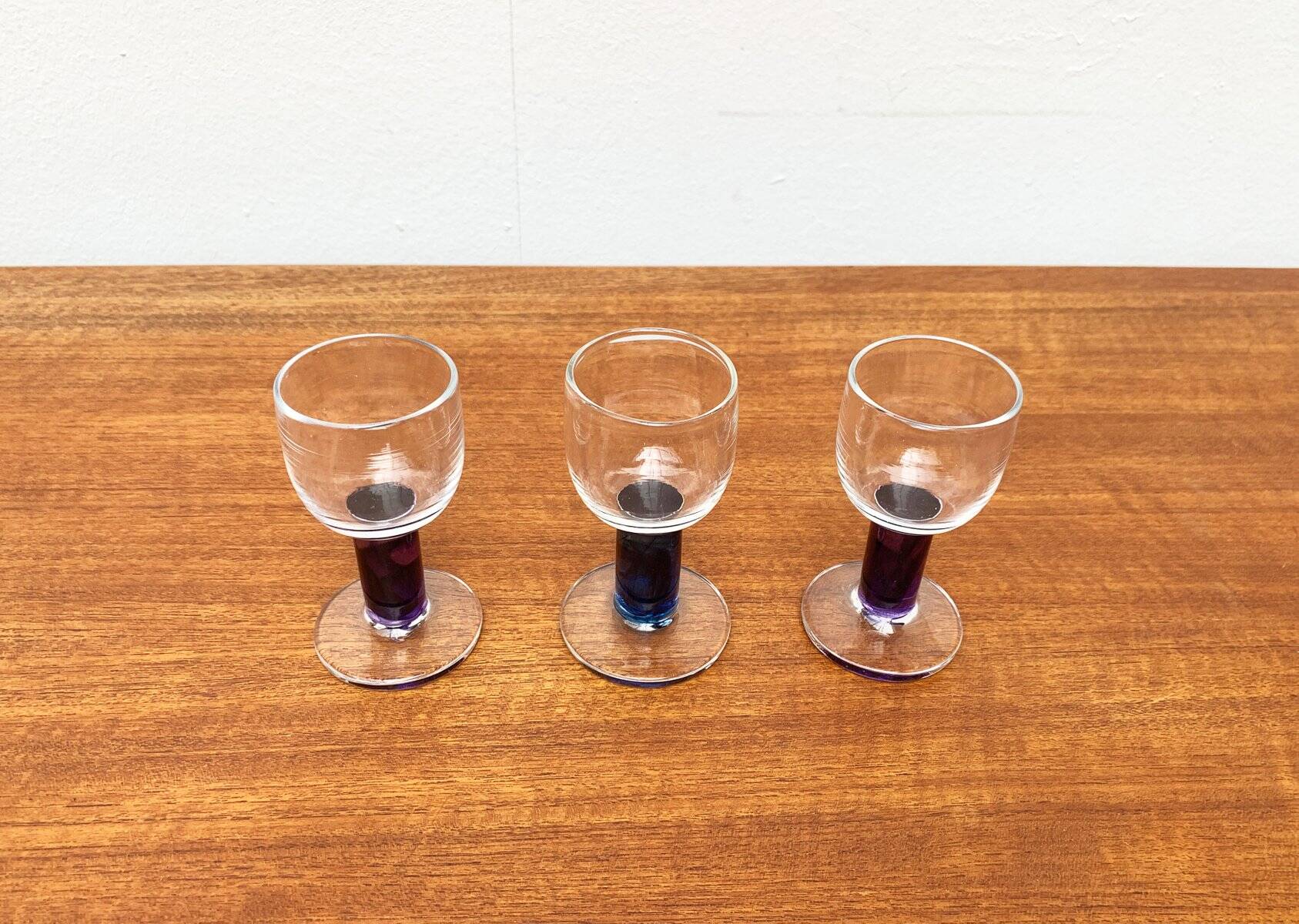 Verres de design allemand par Regina Kaufmann pour Glashagen Hütte, ensemble de 4