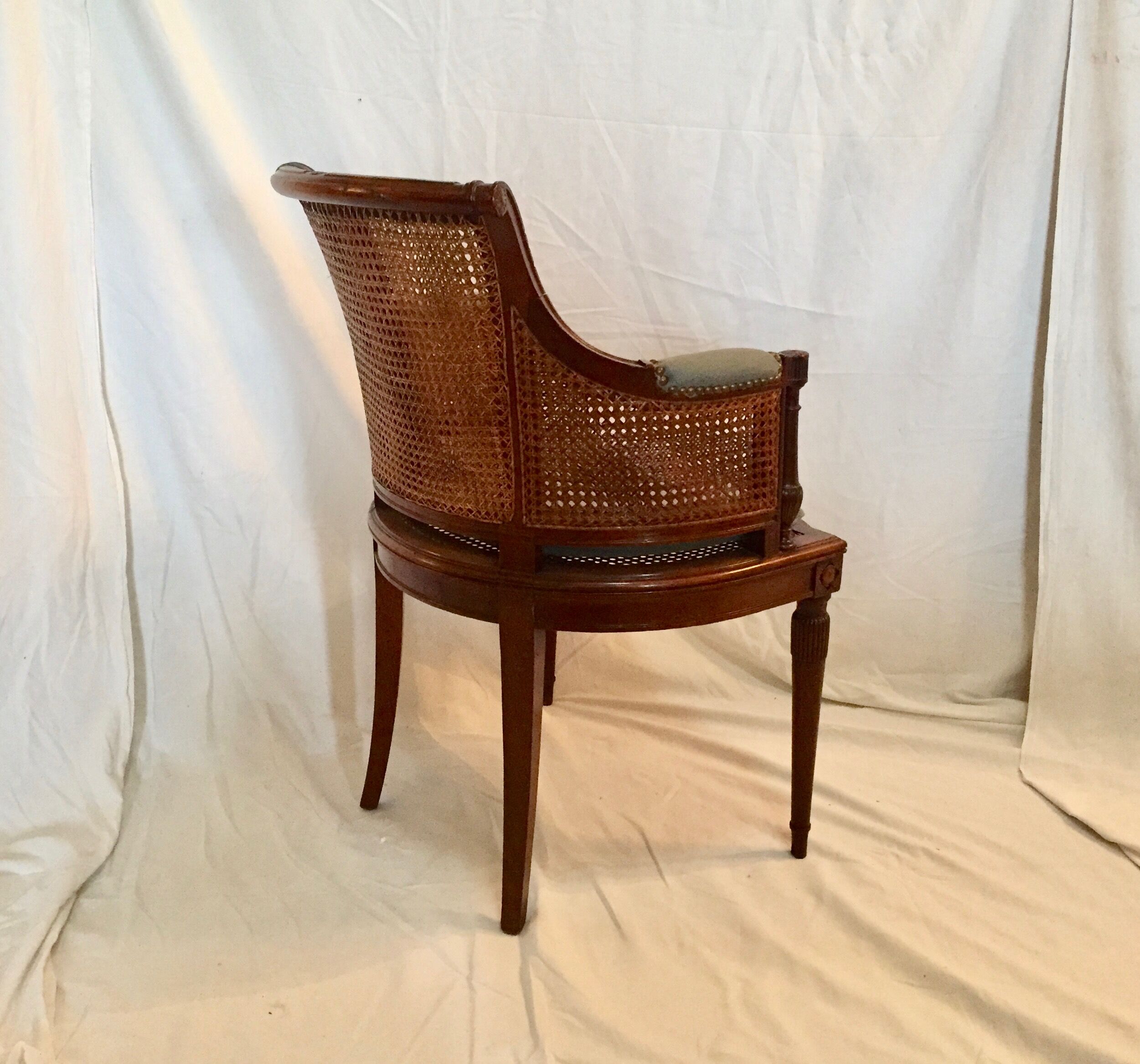 Caninboard office chair, 19th century