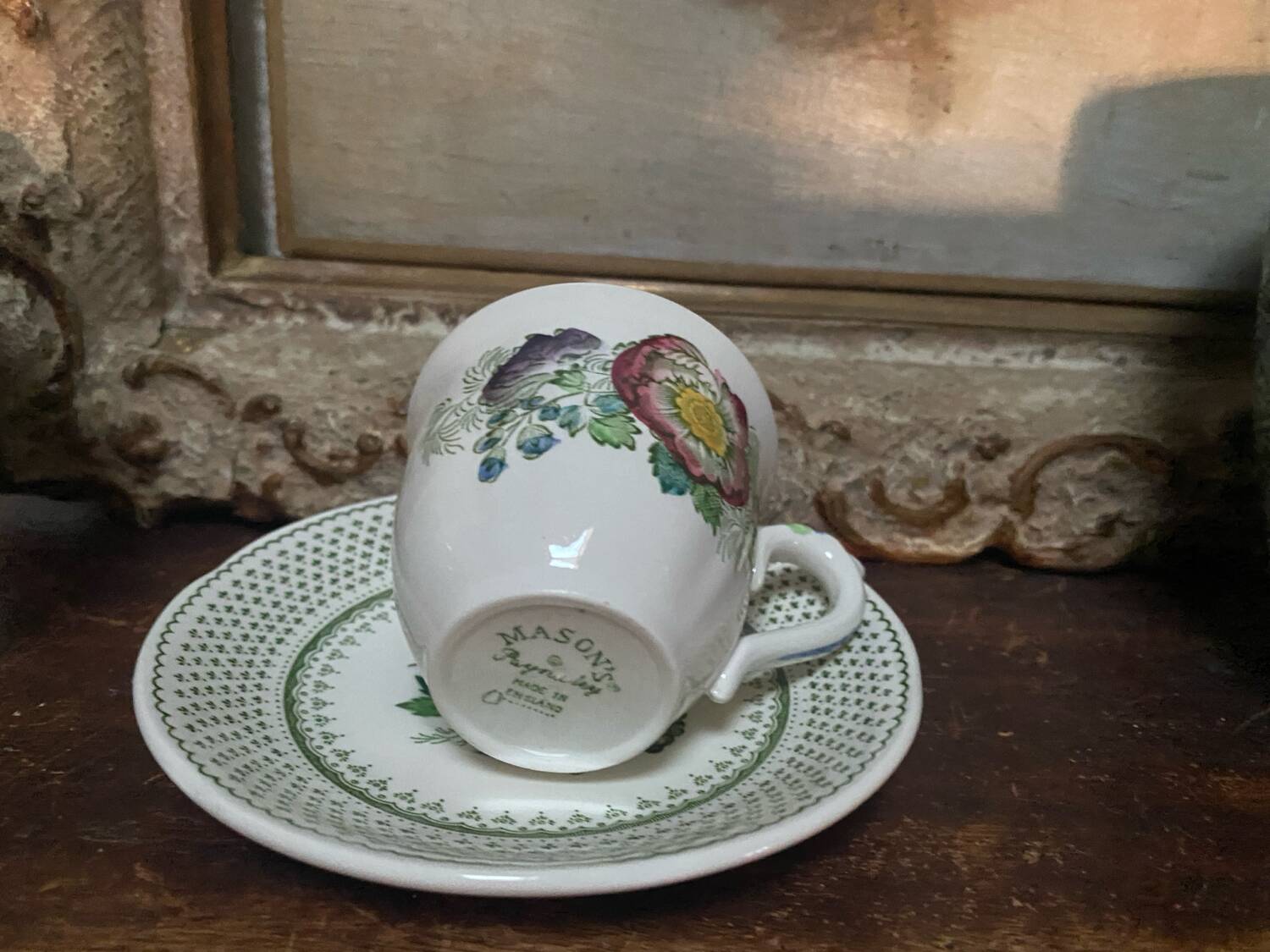 Mason's stamped ironstone mug