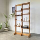 Bookcase on solid beech legs from the 80s