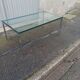 Vintage glass slab coffee table