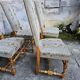8 solid wood chairs in Louis XIII style