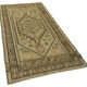 Tapis beige oriental rustique fait à la main des années 1960 115 cm x 222 cm