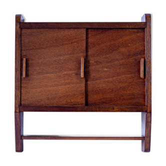 Wall shelf with two sliding doors ⎮MidCentury