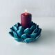 Artichoke candle holder in slip