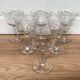 Set of 6 wine glasses in cut glass
