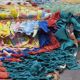 Colorful Boucherouite Rag Rug - 259 x 106 cm