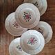 Set of 6 hollow plates Digoin Sarreguemines