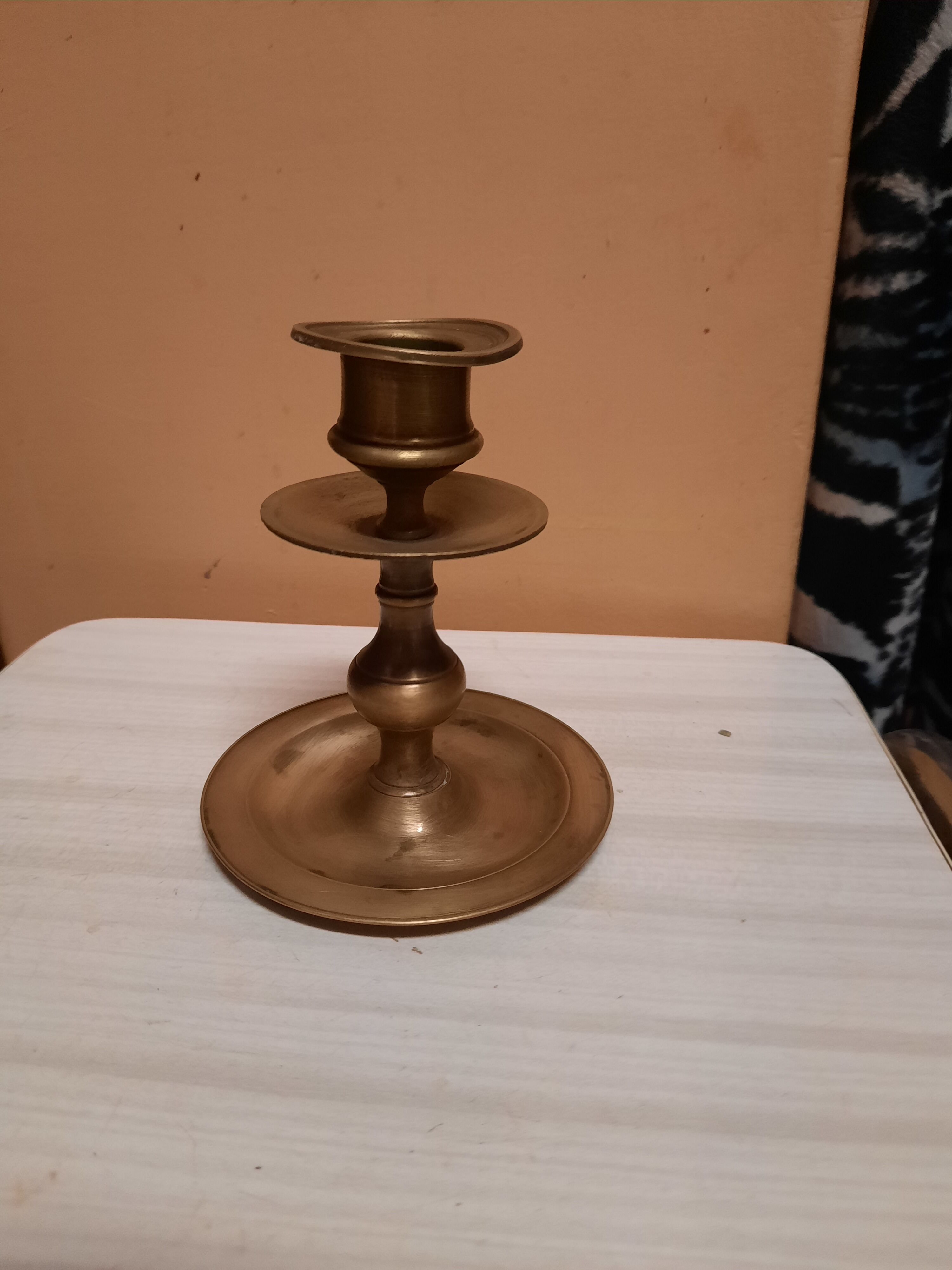 Golden candle holder
