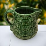 Slurry pitcher digoin sarrreguemines model 7308 green braiding