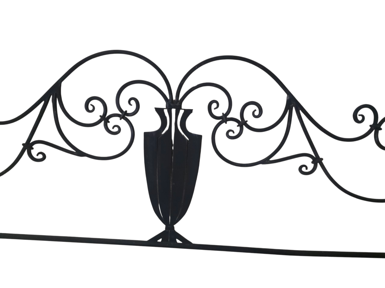 Wrought iron headboard