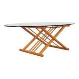 Table basse en hêtre, design danois, années 1990, designer : Andreas Hansen