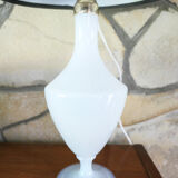 Glass table lamp in opal 1950