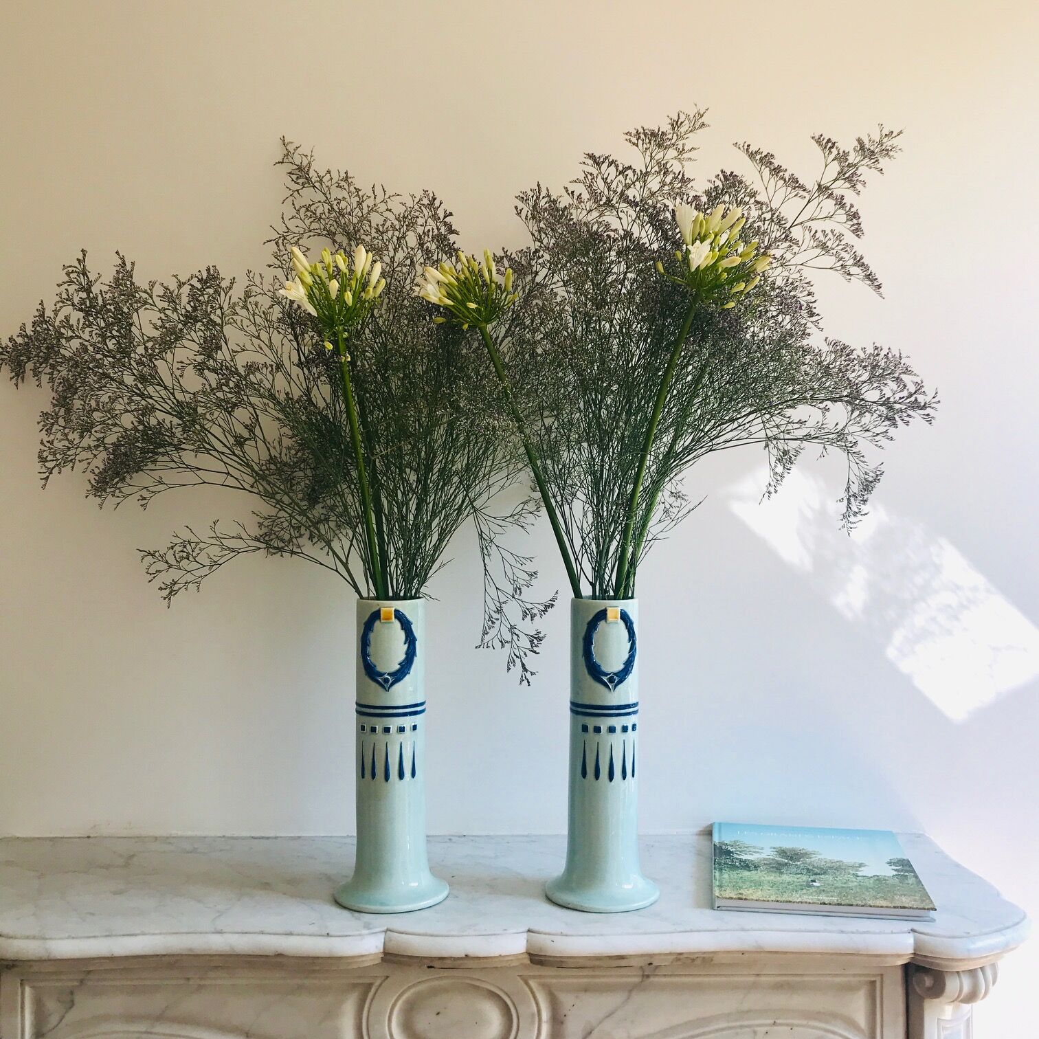 Pair of ceramic vases, 50s