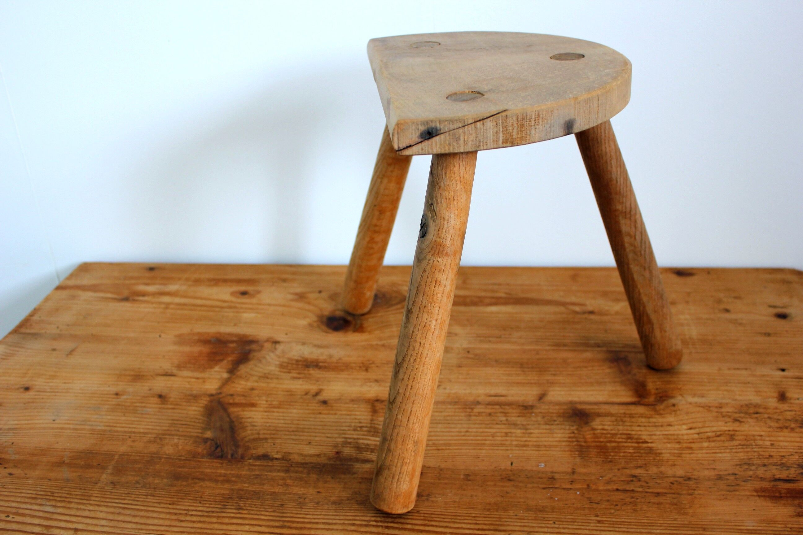 Vintage tripod wooden stool