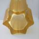 Art Deco yellow glass star-shaped vase Walther Glas Germany