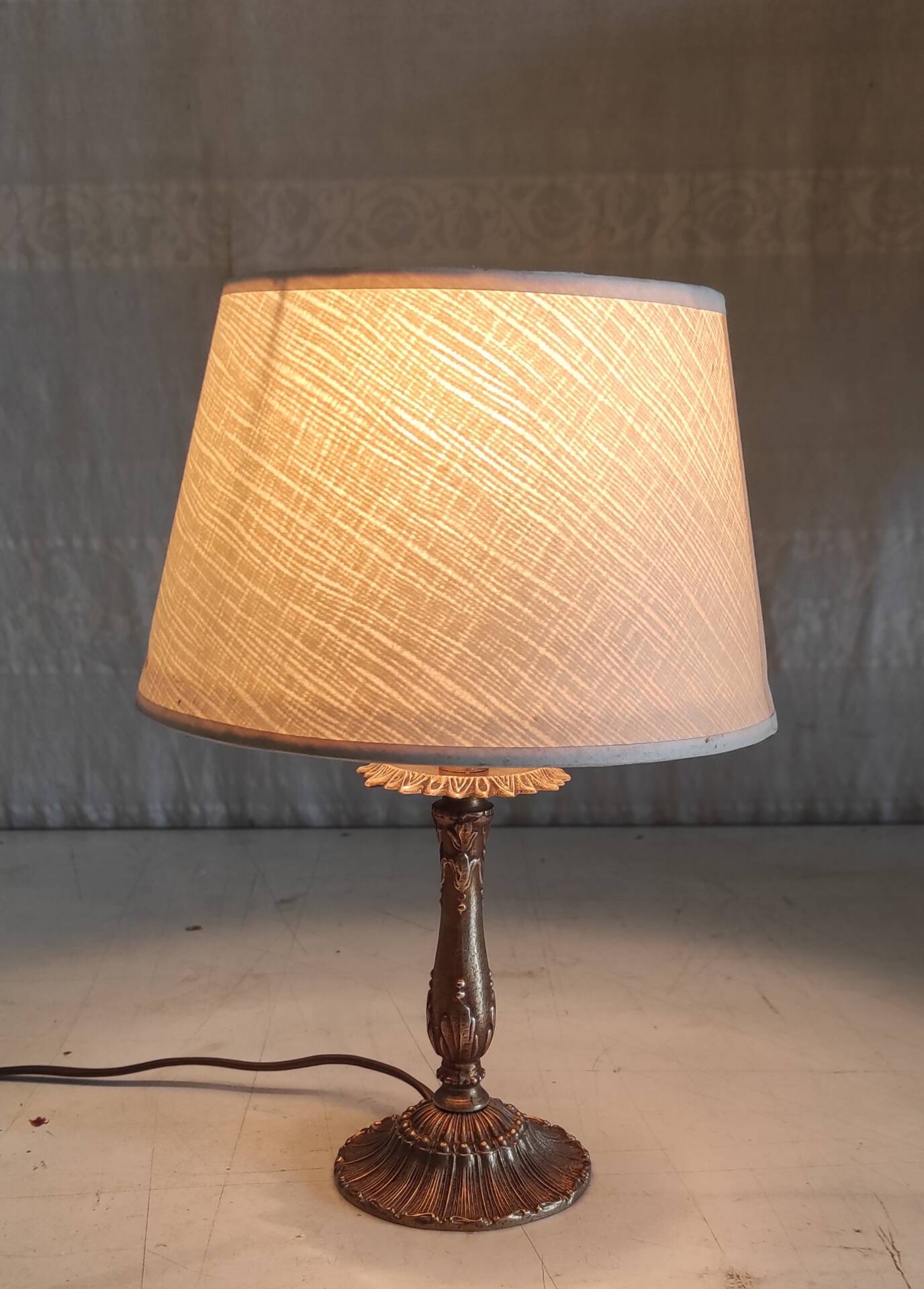 Gold brass table lamp XS - mid 20th century