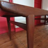 Scandinavian style extendable teak table