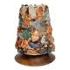 Vintage HA Ludwig lamp in semi-precious stones and wood West Germany