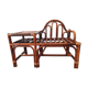 Fauteuil avec tablette en rotin & bambou - vintage
