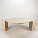 Mid-Century Italian Travertine Coffee Table, 1980's