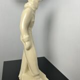 Ceramic sculpture signed Le Jan – Art Deco Skier