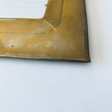 Old square mirror in gilded brass 32x32cm
